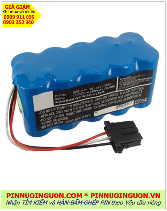 Pin 12V 2800mAh Medical Battery For Nihon Kohden MD-BY01 NKB-301V X065; NiMh 12v 2800mAh